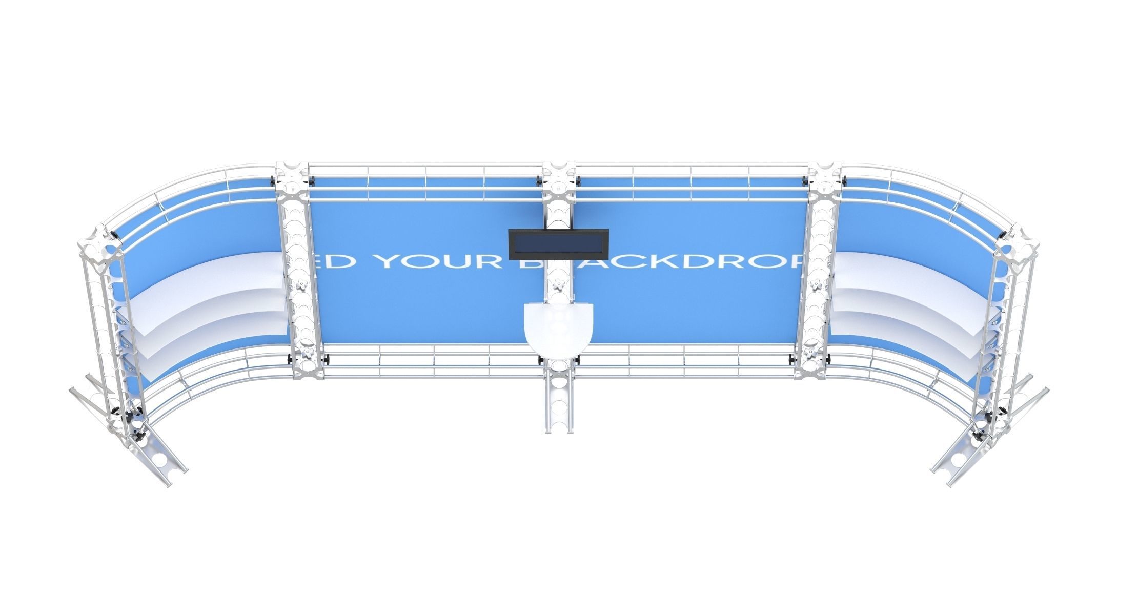 Backdrop 8ft x 20ft Truss Backwall Display 3D model_3
