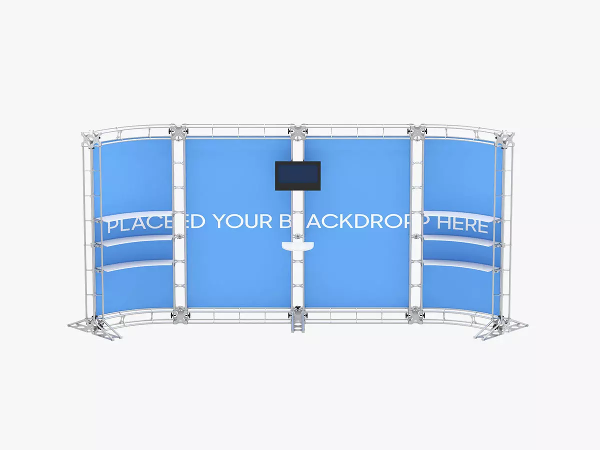 Backdrop 8ft x 20ft Truss Backwall Display 3D model_0