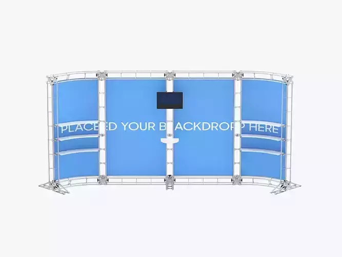 Backdrop 8ft x 20ft Truss Backwall Display 3D model