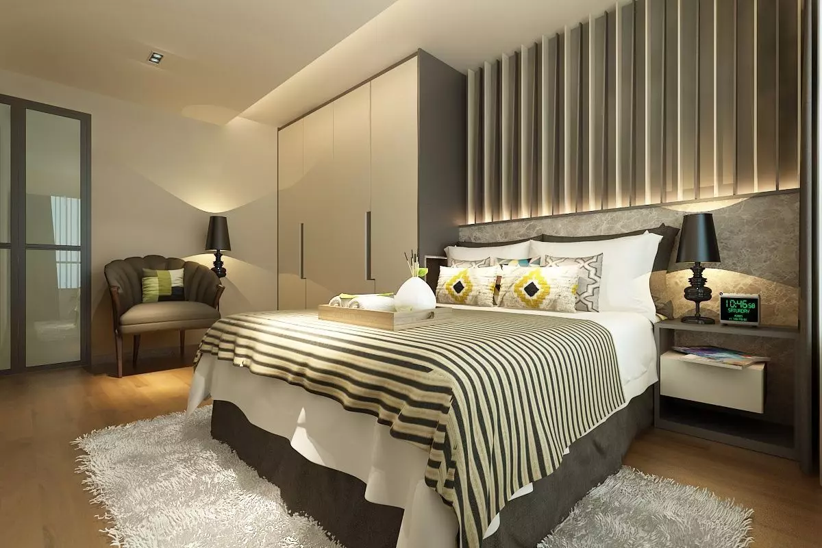 Bedroom modern design in chennai 3D model_0