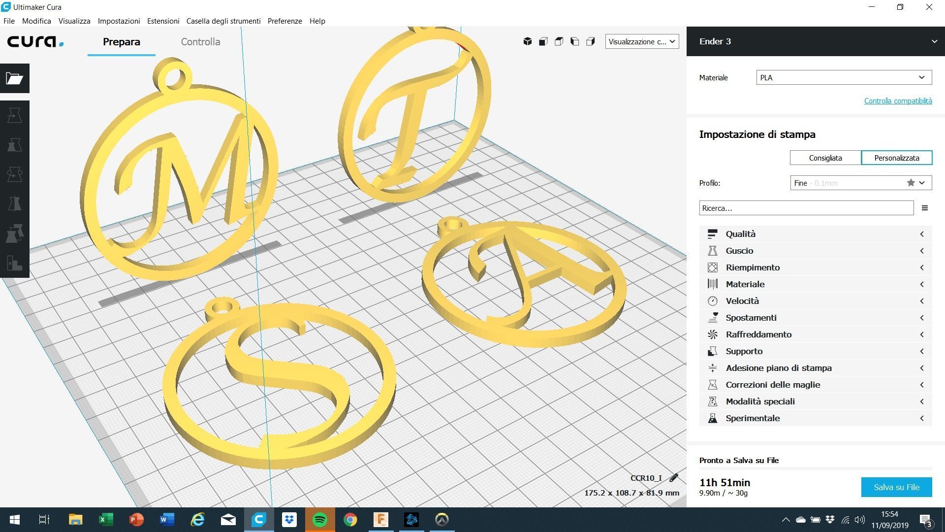CHRISTMAS 3D letters stl file 3D print model_5