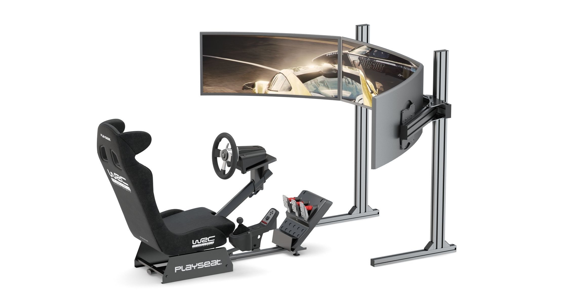 Playseat Driving Simulator Seat and Monitor 3D model_1