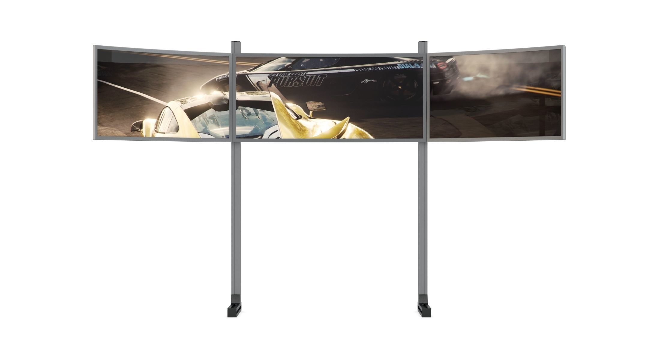 Playseat Driving Simulator Seat and Monitor 3D model_4