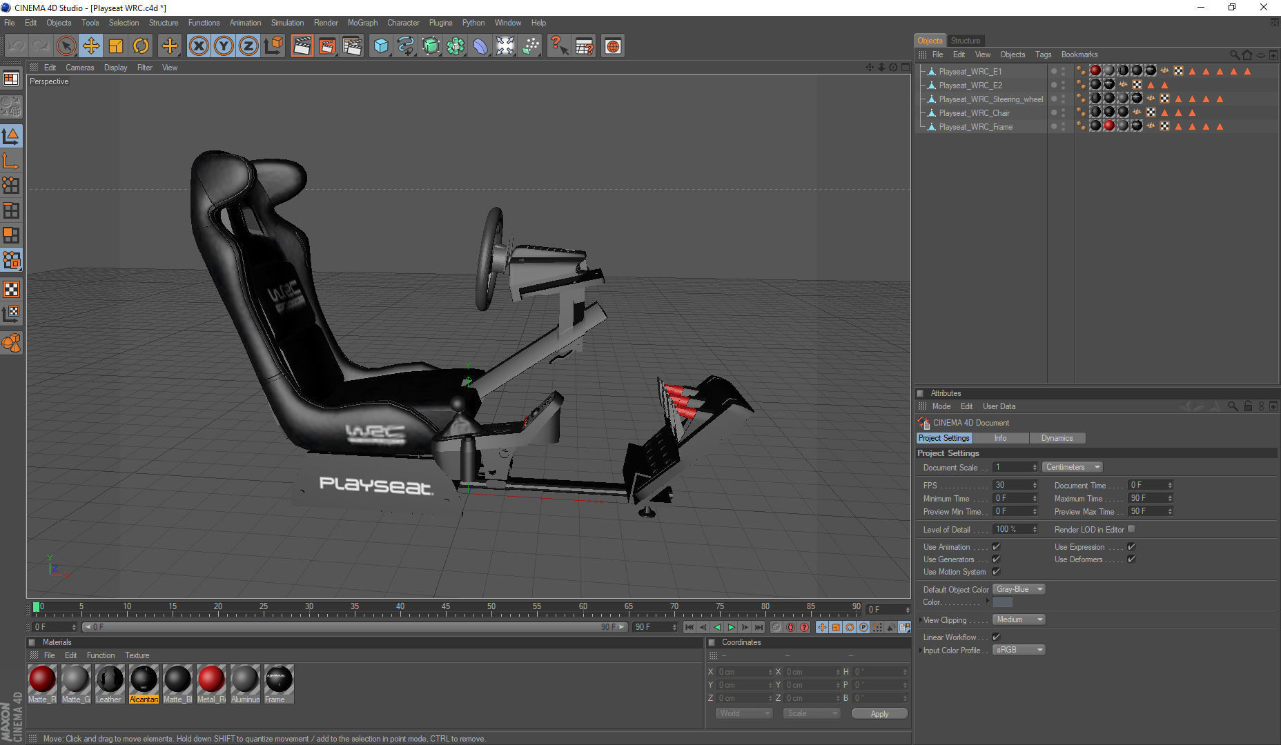 Playseat Driving Simulator Seat and Monitor 3D model_25