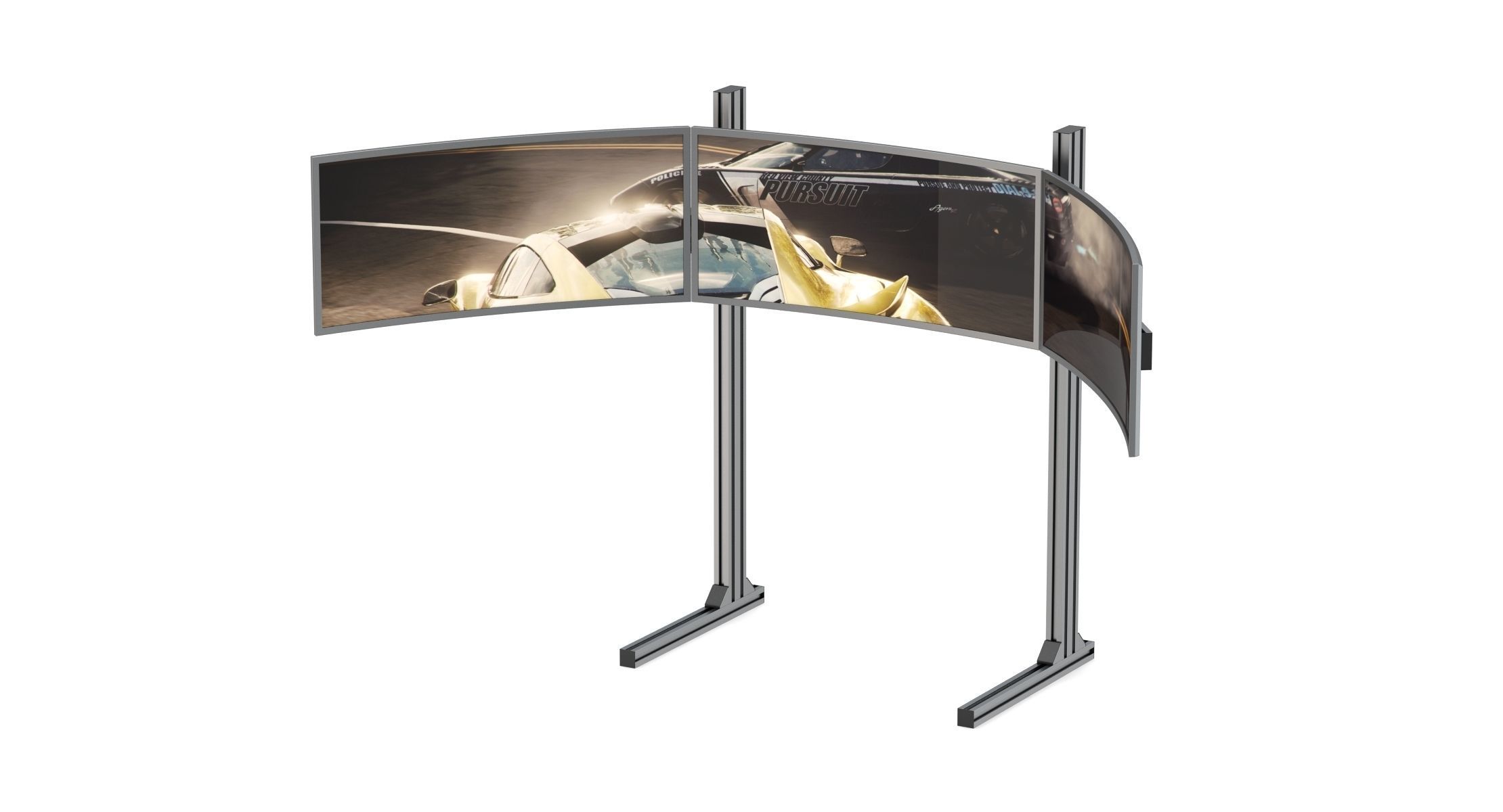 Playseat Driving Simulator Seat and Monitor 3D model_2