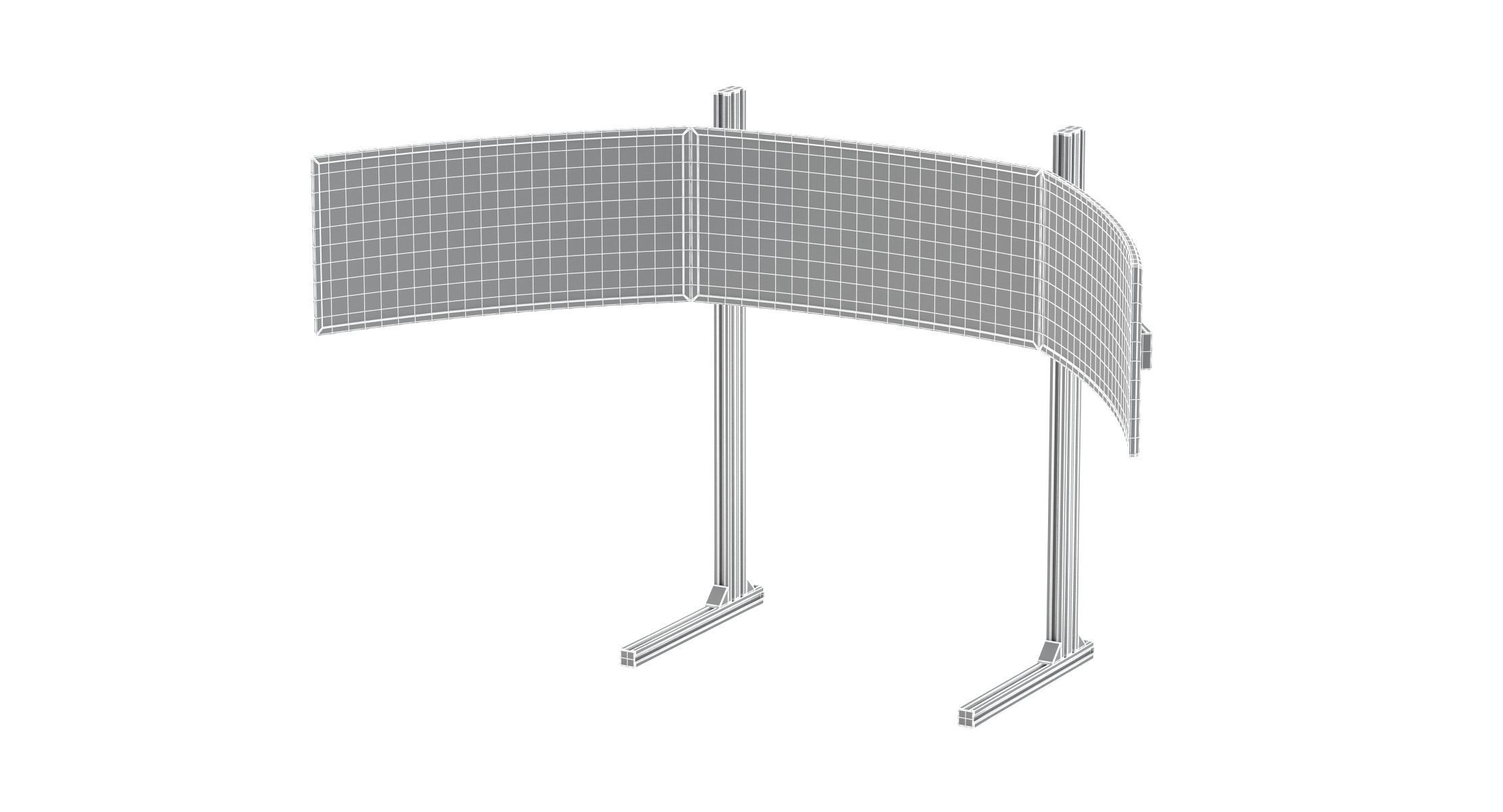 Playseat Driving Simulator Seat and Monitor 3D model_3