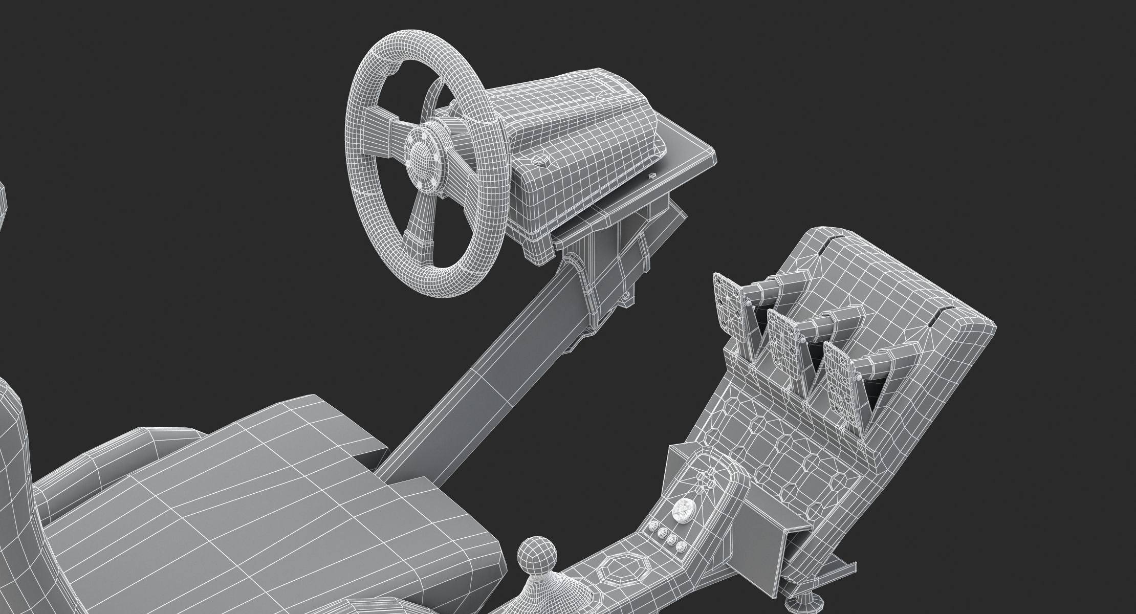 Playseat Driving Simulator Seat and Monitor 3D model_32