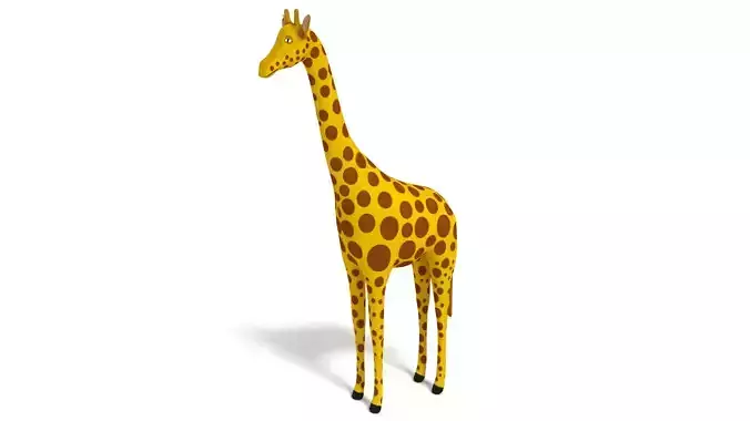 Low Poly Giraffe Toon 