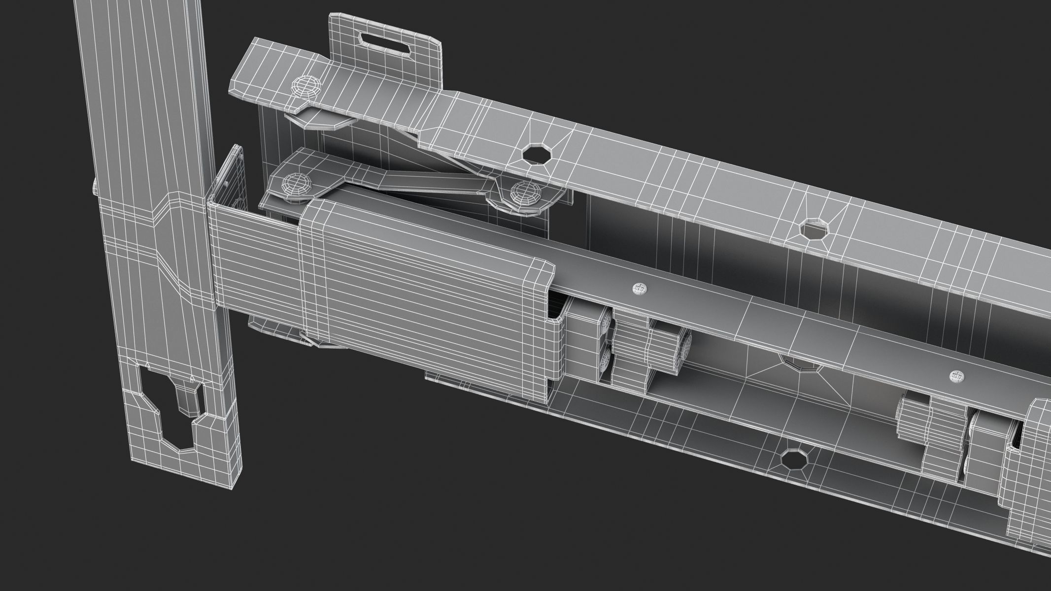 TV Monitor Wall Mount 3D model_10