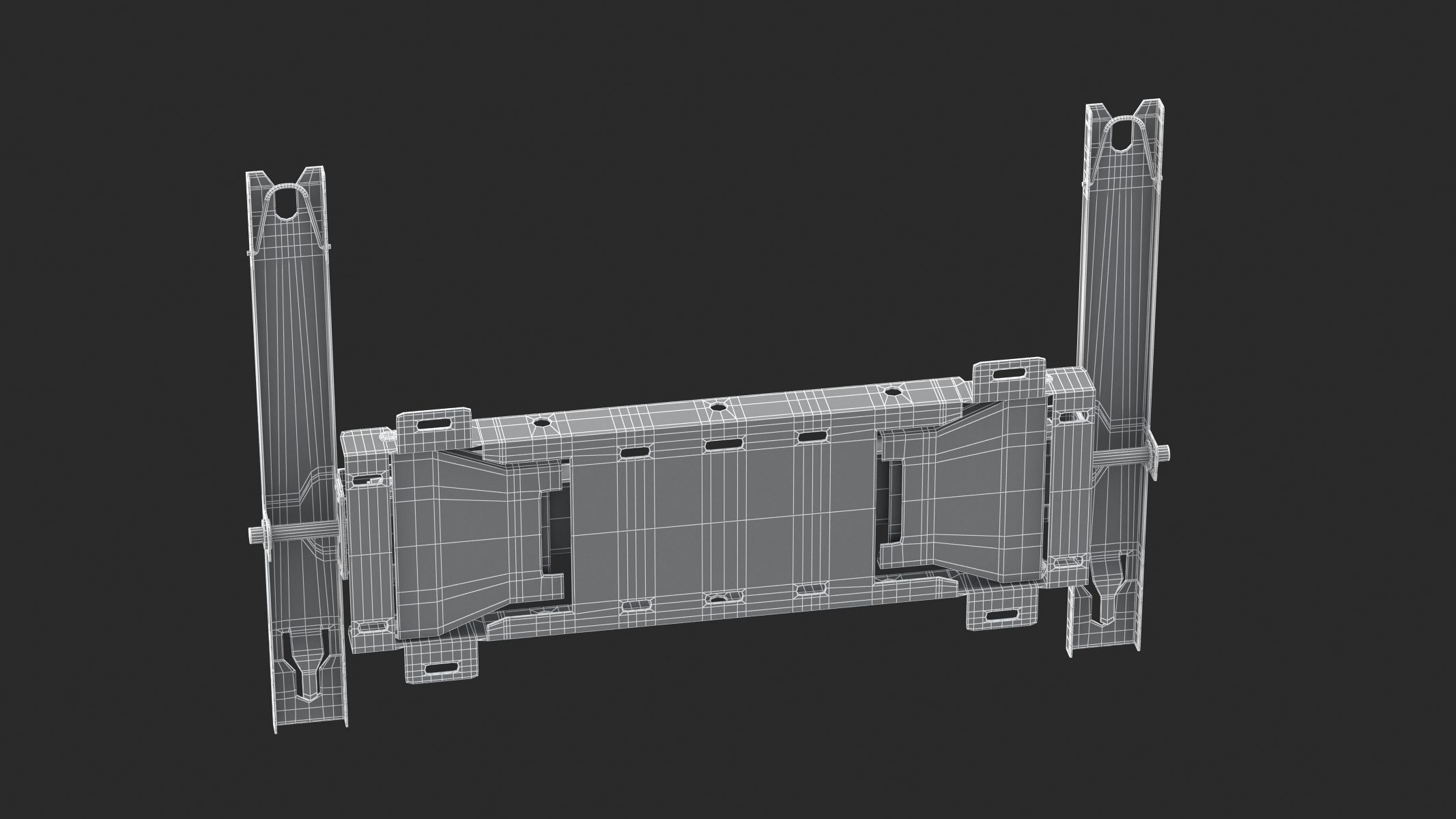 TV Monitor Wall Mount 3D model_8