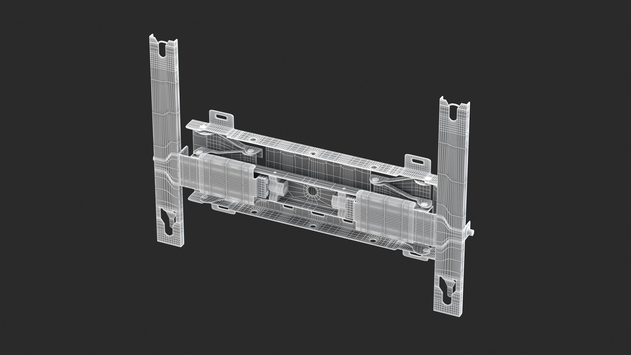 TV Monitor Wall Mount 3D model_7
