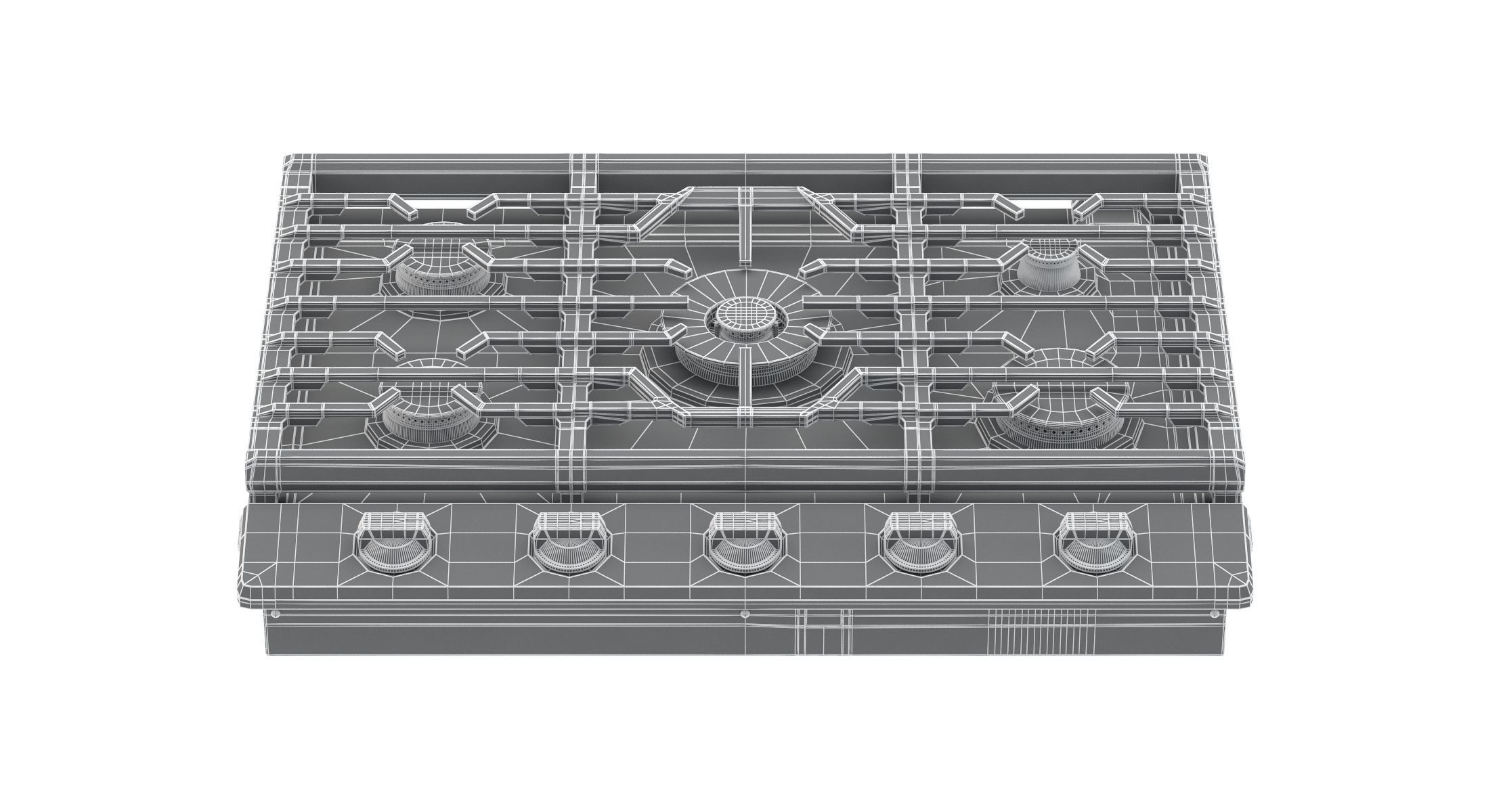 Samsung 30 Inch Gas Cooktop with 22K BTU True Dual Power Burner 3D model_2
