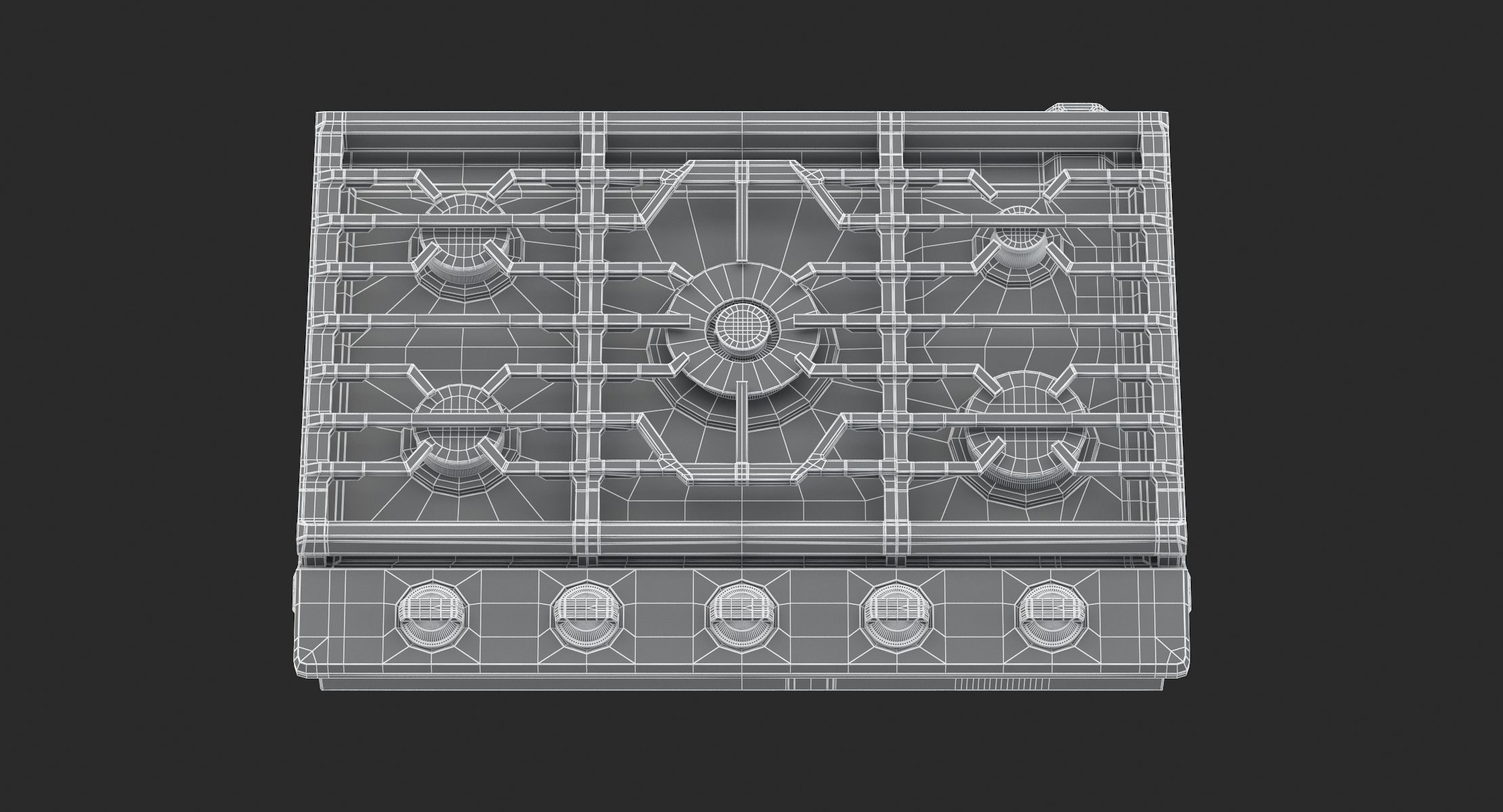 Samsung 30 Inch Gas Cooktop with 22K BTU True Dual Power Burner 3D model_7