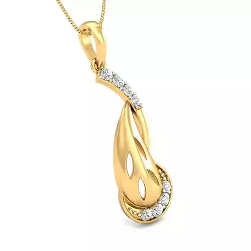 Women pendant-earrings set 3dm stl render detail