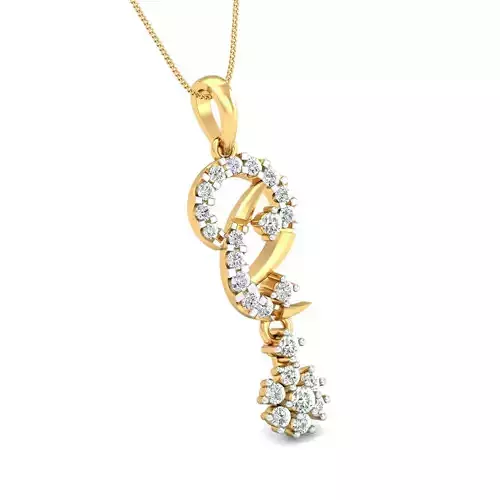 Women pendant 3dm stl render detail