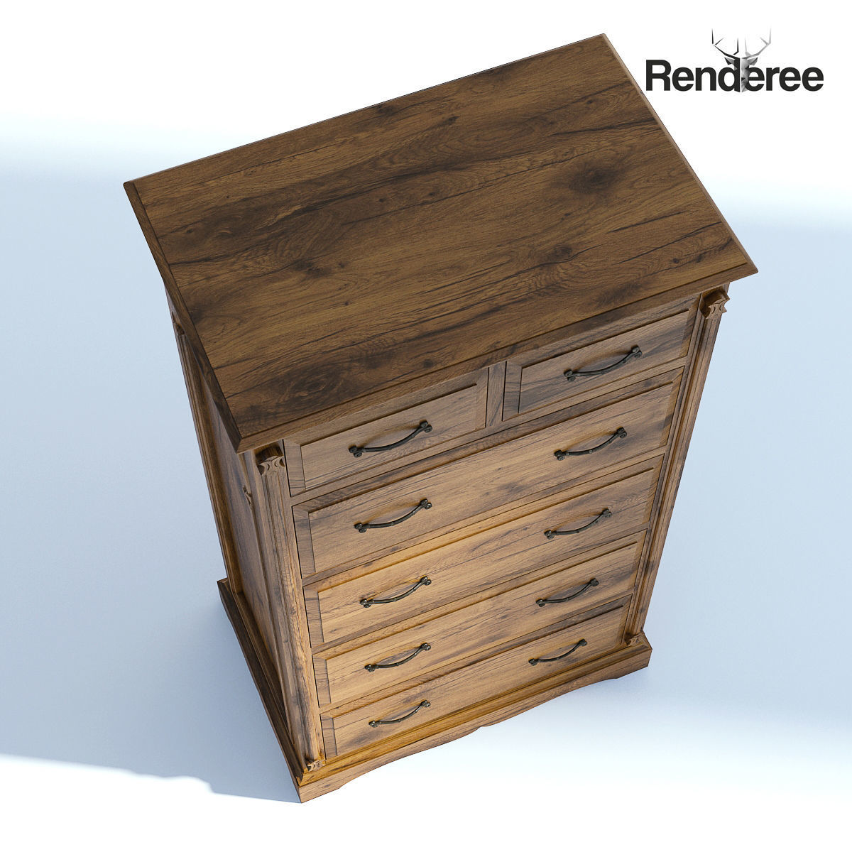 Victorian Dressing Old Natural 3D model_3