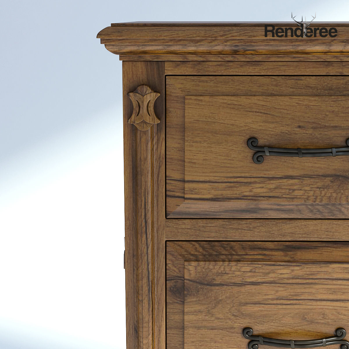 Victorian Dressing Old Natural 3D model_4