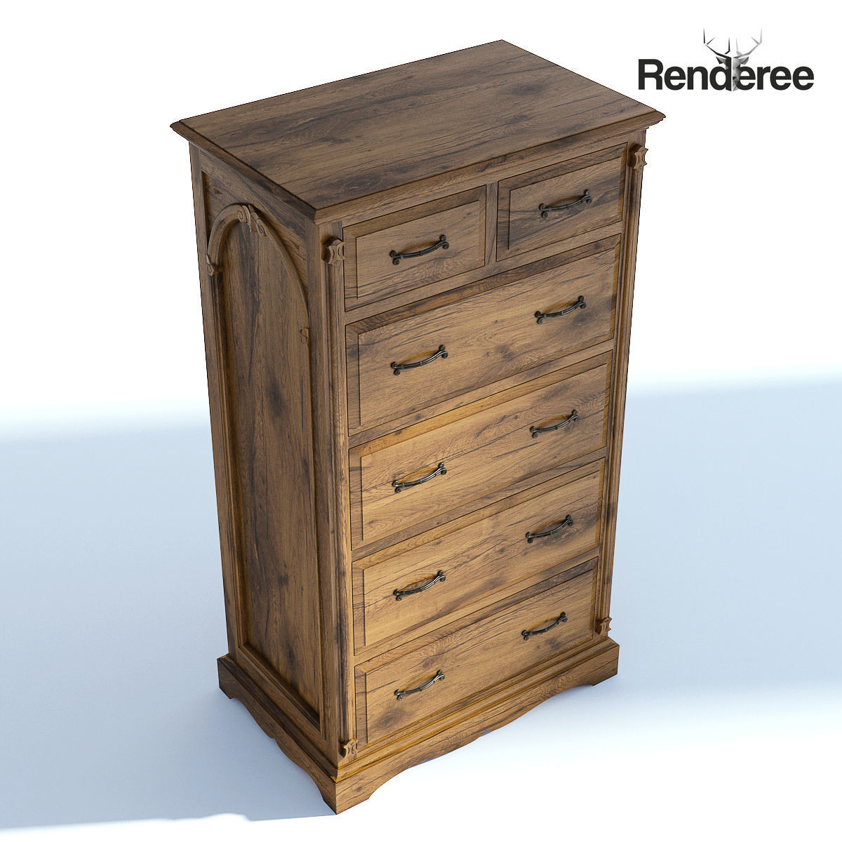 Victorian Dressing Old Natural 3D model_1