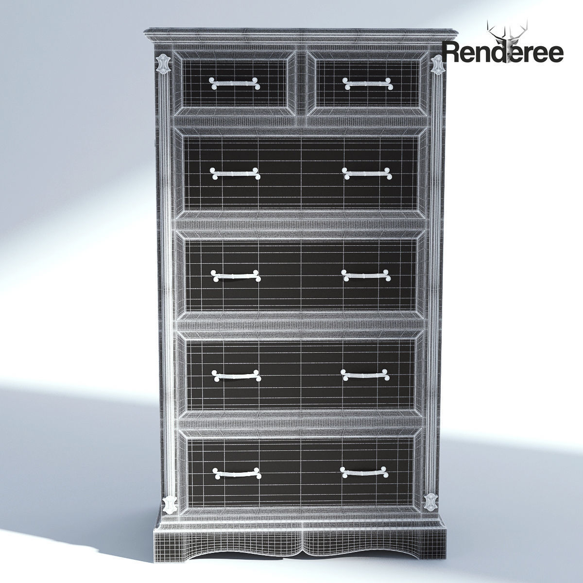 Victorian Dressing Old Natural 3D model_5