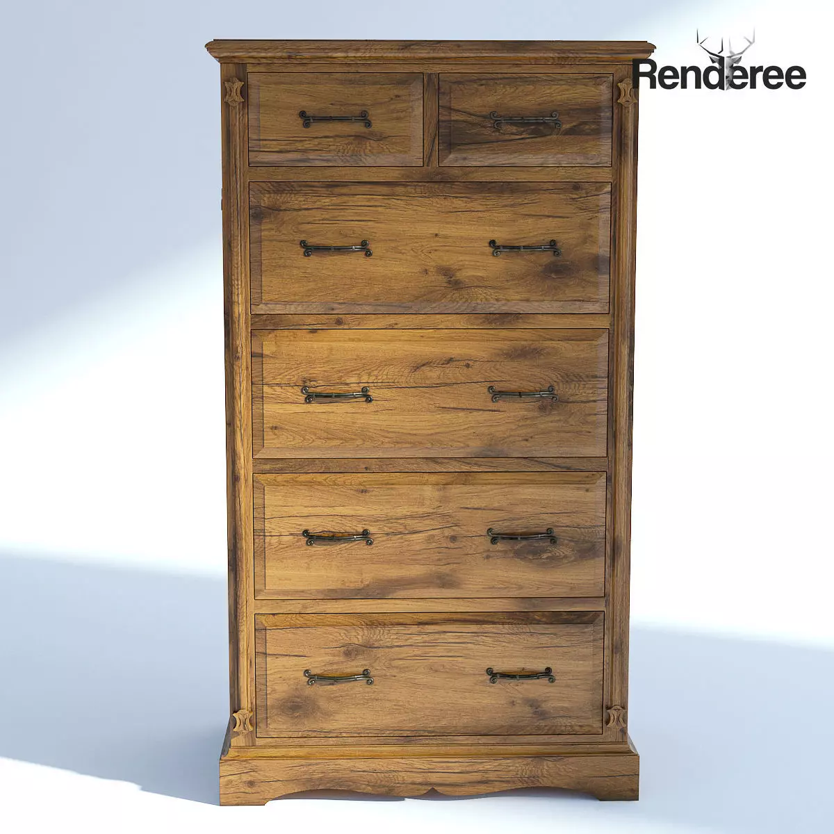 Victorian Dressing Old Natural 3D model_0