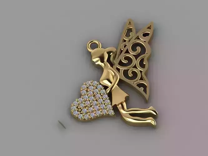 GC GOLD  H046- Butterfly Diamond Gold necklace