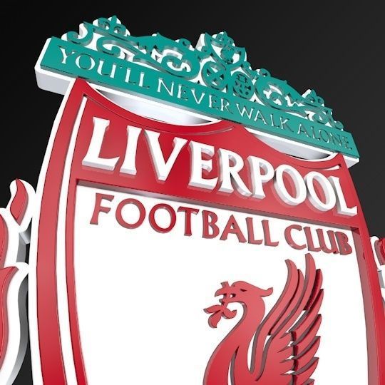 Liverpool FC Football Club 3D Logo Low-poly 3D model_1