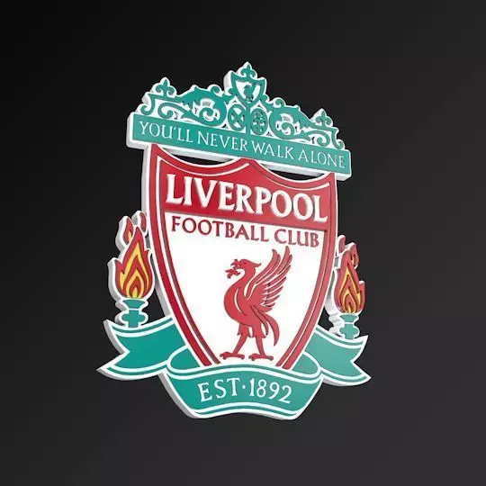 Liverpool FC Football Club 3D Logo Low-poly 3D model_0