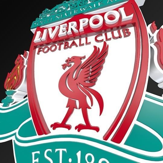 Liverpool FC Football Club 3D Logo Low-poly 3D model_3