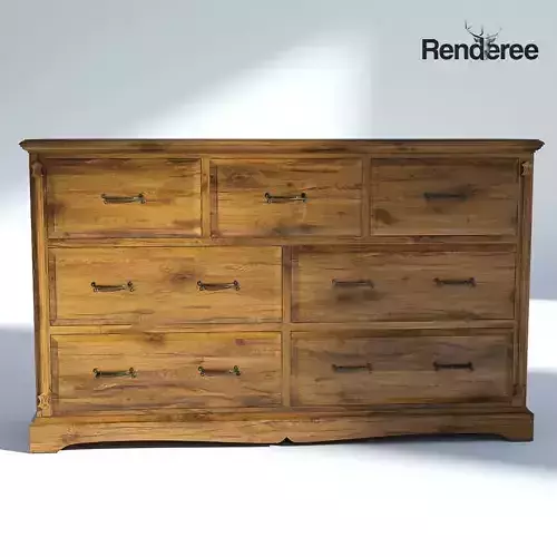 Victorian Dresser Old Natural