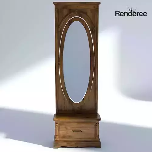 Victorian Hallway Mirror Old Natural