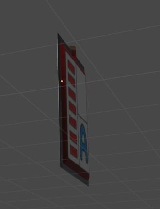 Bloodbag clock with letter Low-poly 3D model_2