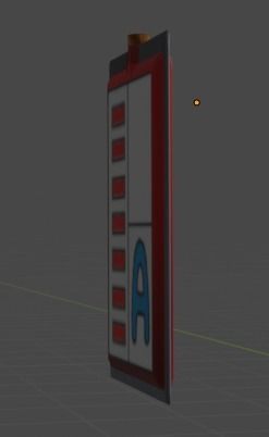 Bloodbag clock with letter Low-poly 3D model_4