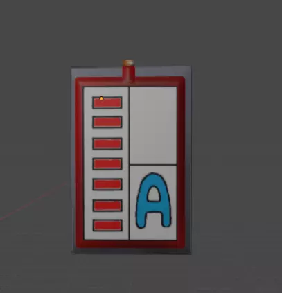 Bloodbag clock with letter Low-poly 3D model_0