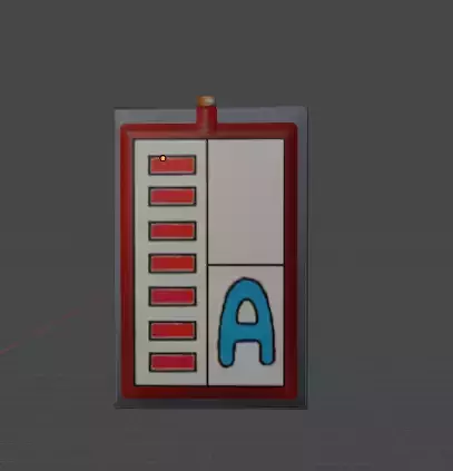 Bloodbag clock with letter Low-poly 3D model