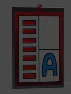 Bloodbag clock with letter Low-poly 3D model_3