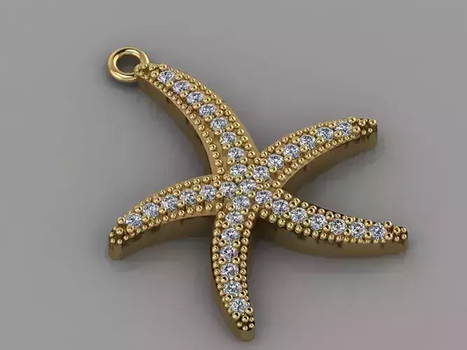 GC GOLD H064- star Diamond Gold necklace