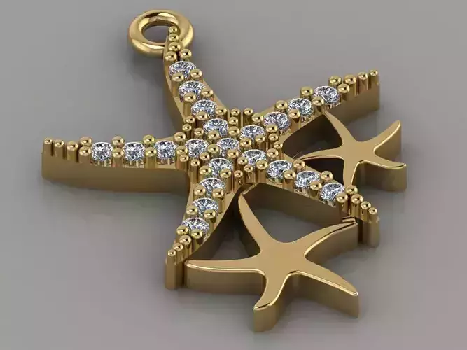 GC GOLD H067- Star Diamond Gold necklace