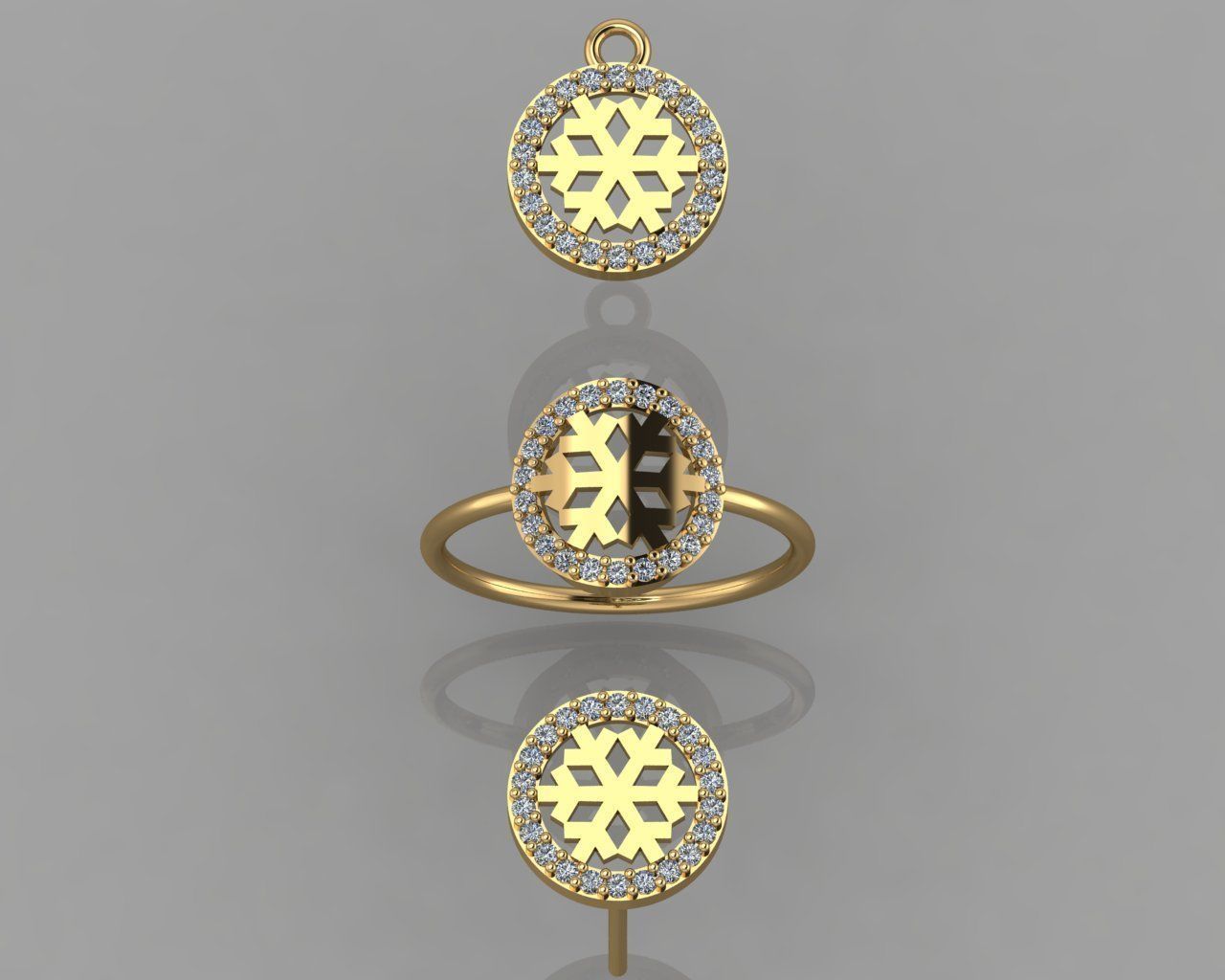 GC GOLD CM001 - Diamond set 3D model 3D print model_1