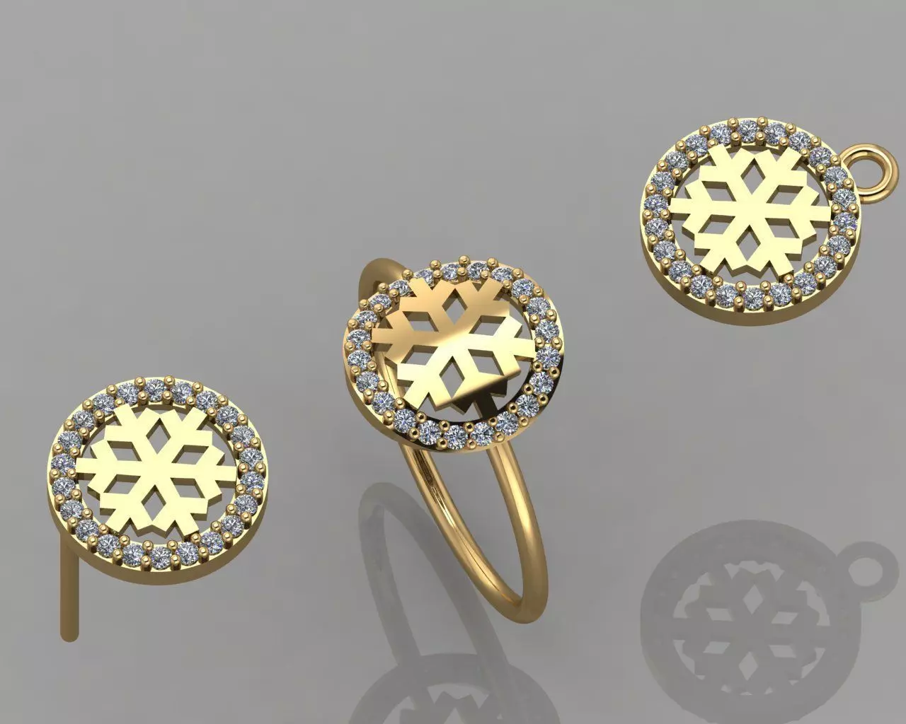 GC GOLD CM001 - Diamond set 3D model 3D print model_0