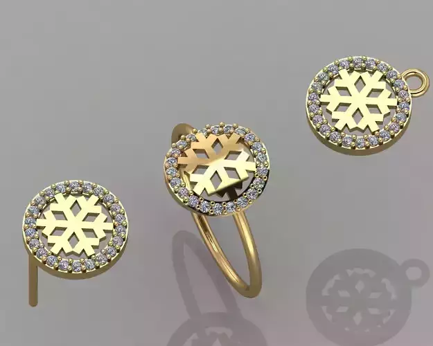 GC GOLD CM001 - Diamond set 3D model