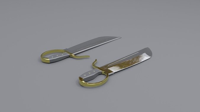wingchun butterfly sword 3D model