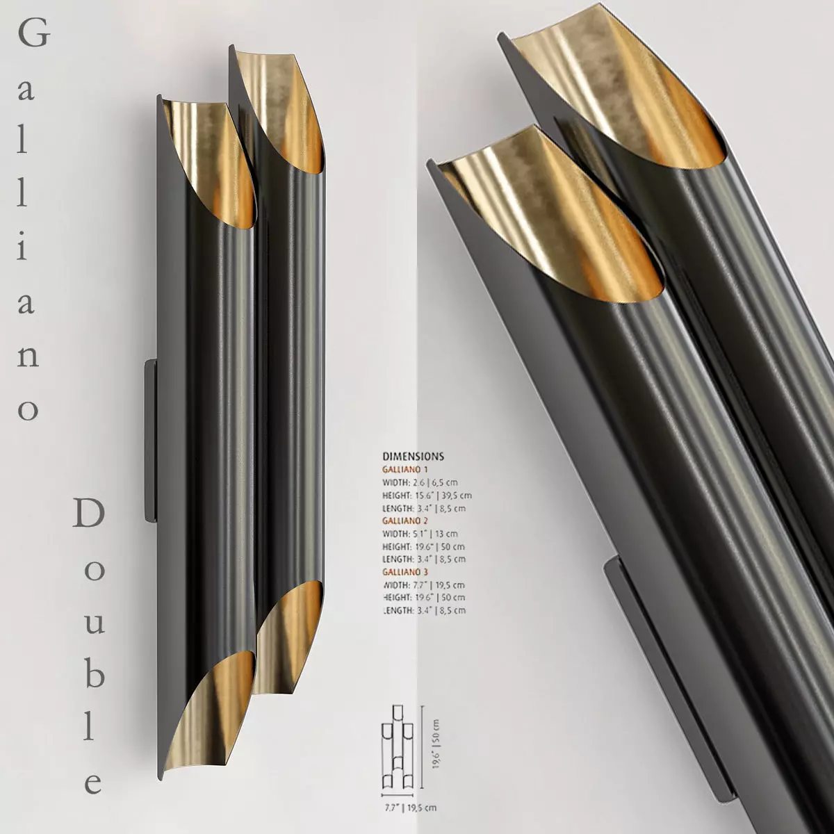 Galliano Double by DELIGHTFULL pink gold 3D model_0