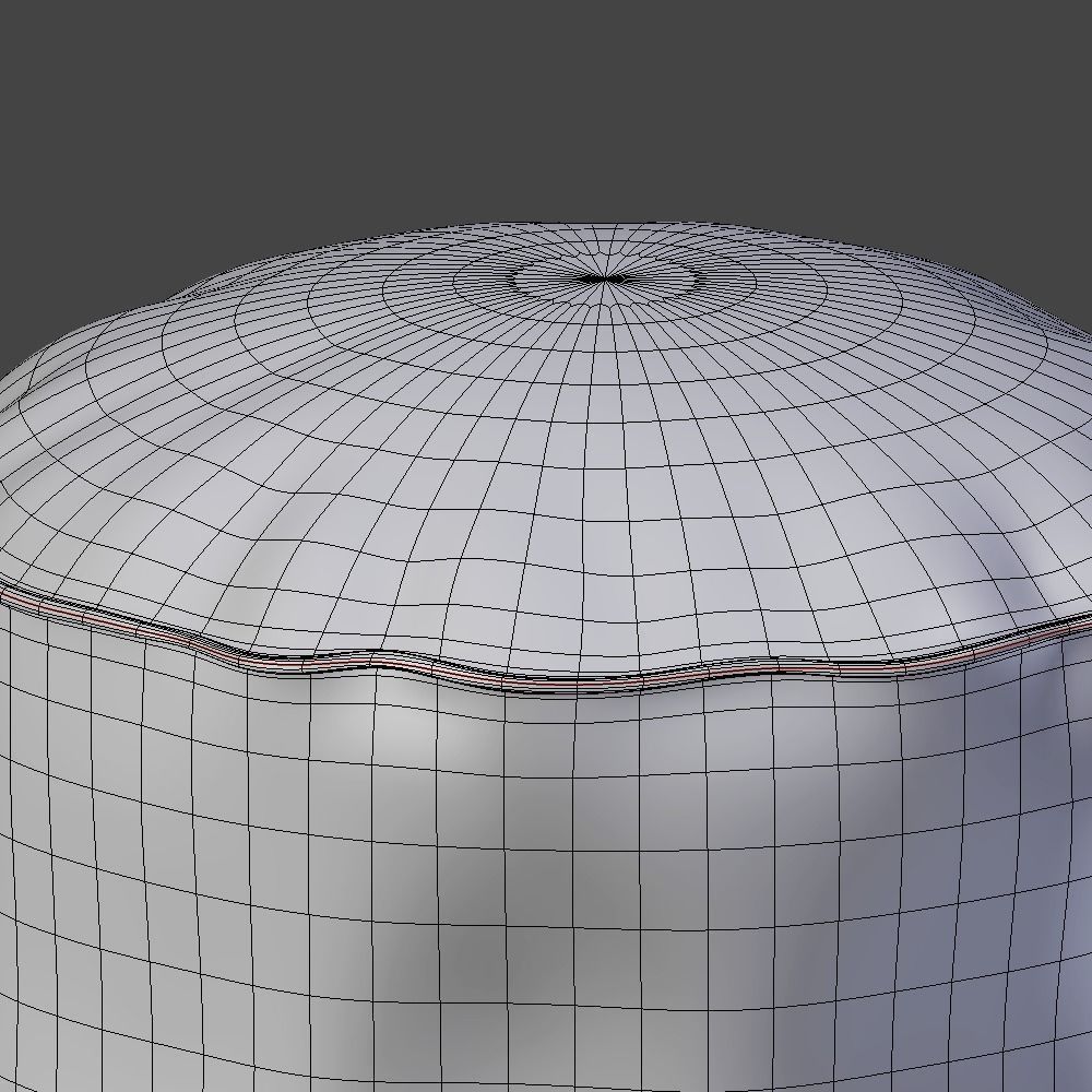 Puff Pbr leather pouf Low-poly 3D model_4