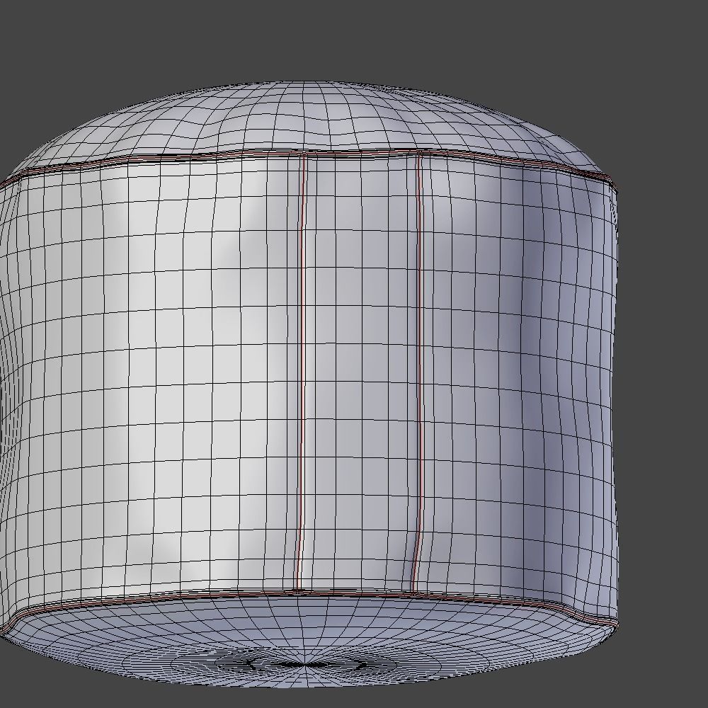 Puff Pbr leather pouf Low-poly 3D model_6