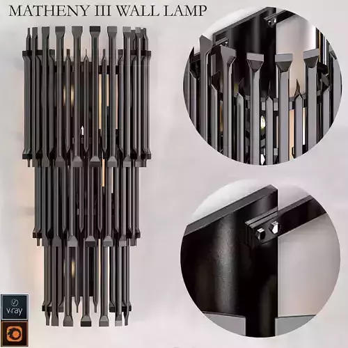 MATHENY III WALL LAMP by DELIGHTFULL Black