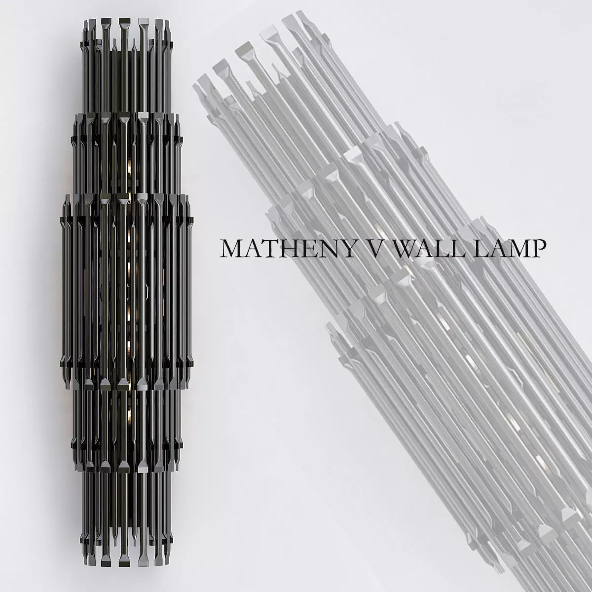 MATHENY V WALL LAMP by DELIGHTFULL Black 3D model_0