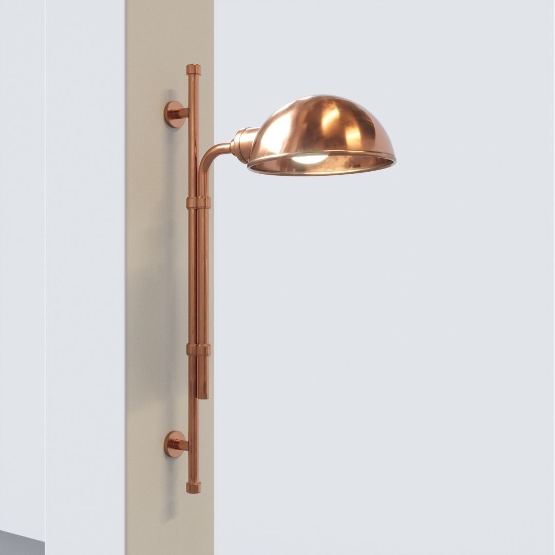 Industrial Wall Lamp 3D model_1