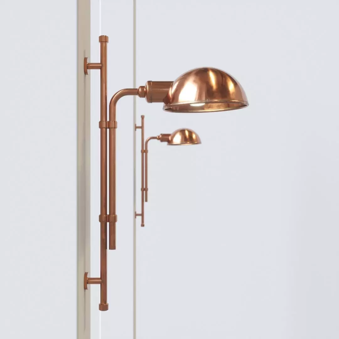 Industrial Wall Lamp 3D model_0