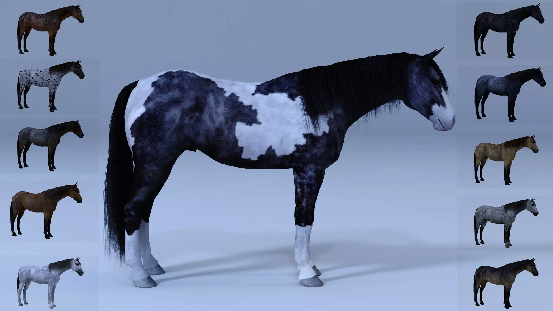 3ds max horse bundle 3D model_0