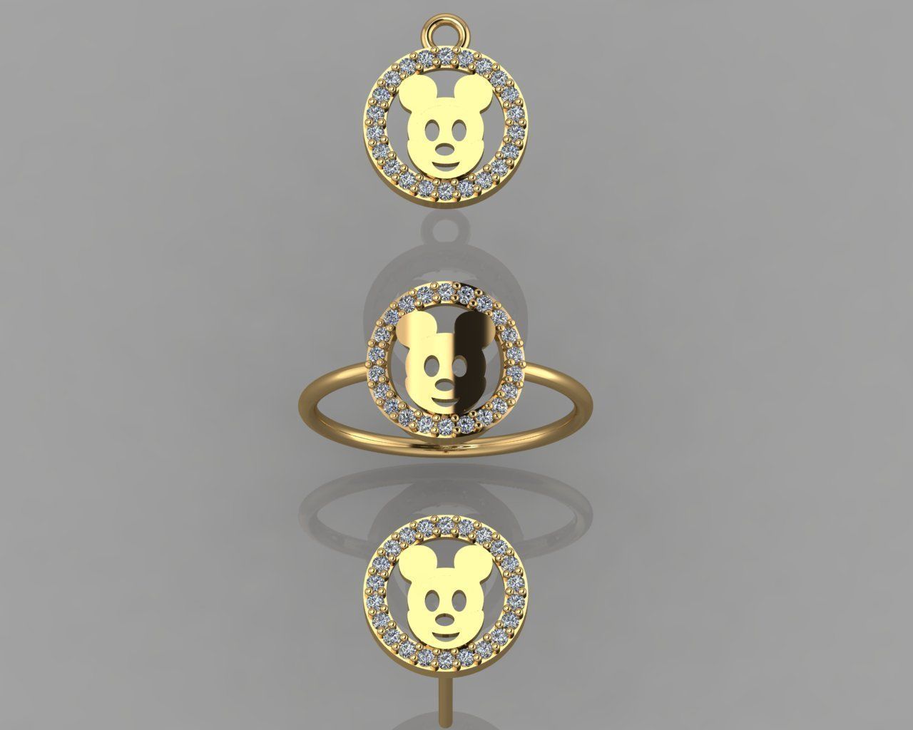 GC GOLD CM002 - Diamond set 3D model 3D print model_1